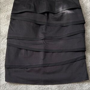 White House Black Market Black Tiered Skirt